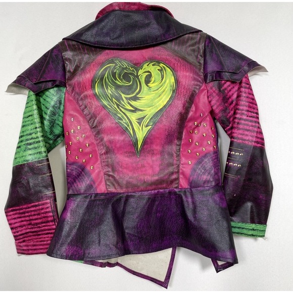 Descendants Mal Maleficent Disney Store Costume Jacket Pants Set Girls 7-8 - Picture 9 of 16